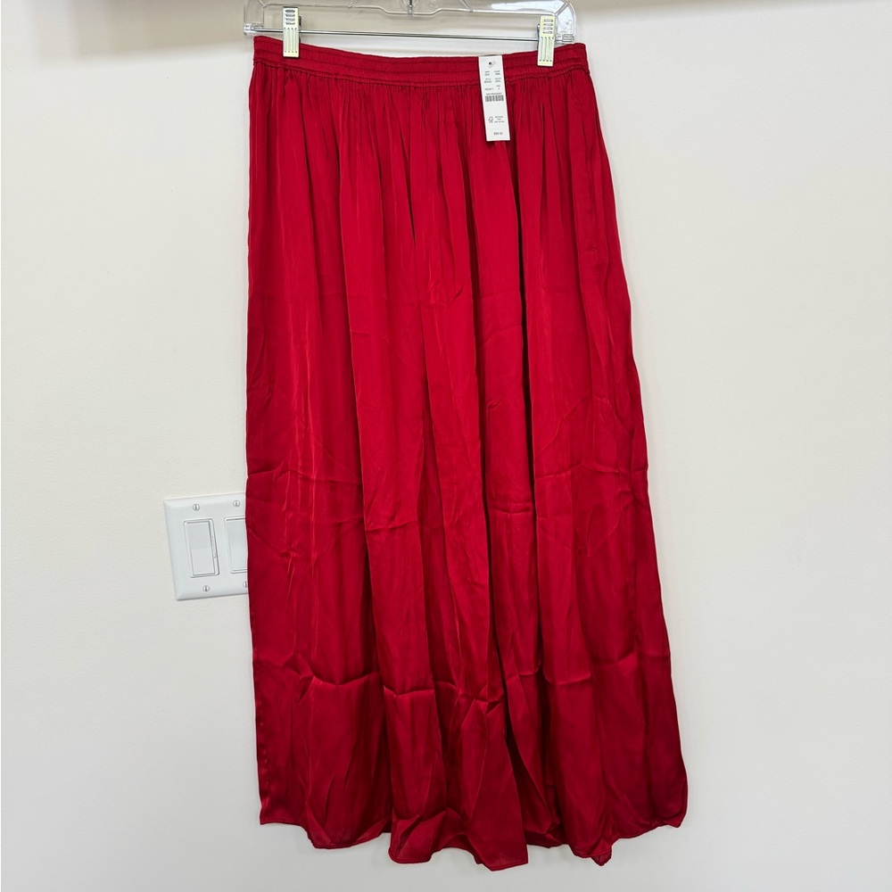J. Crew Vibrant Red Maxi Skirt